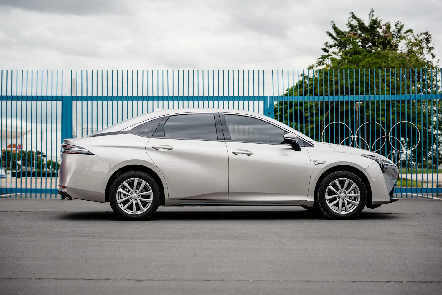 A clean silver sedan photographed in profile, the type of vehicle used for interlock road tests